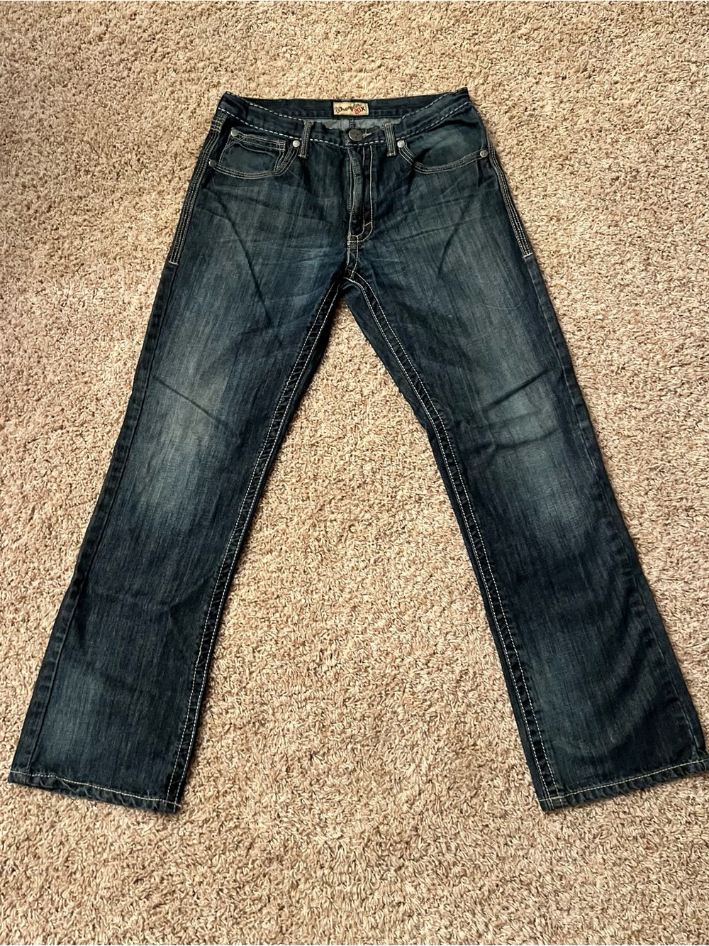 Men's Wrangler Dark Blue Straight-Leg Jeans 32/34